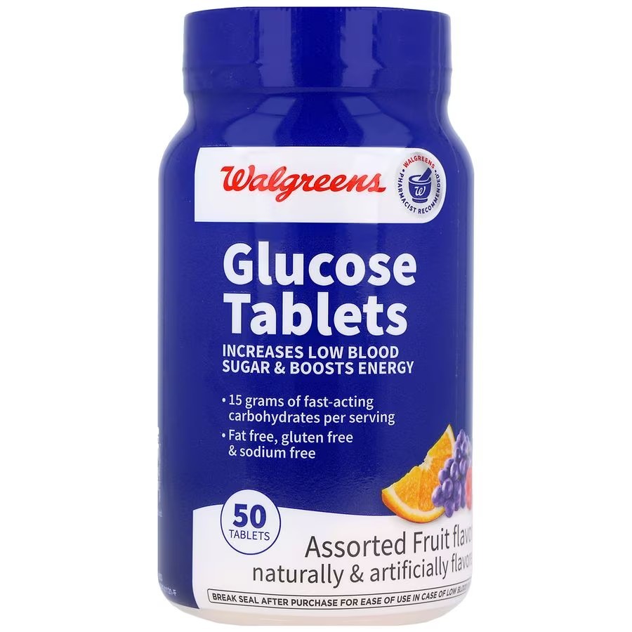 2 x Walgreens glucose tabs Hypoglycemia Blood Sugar Control/ Diabetic Emergency