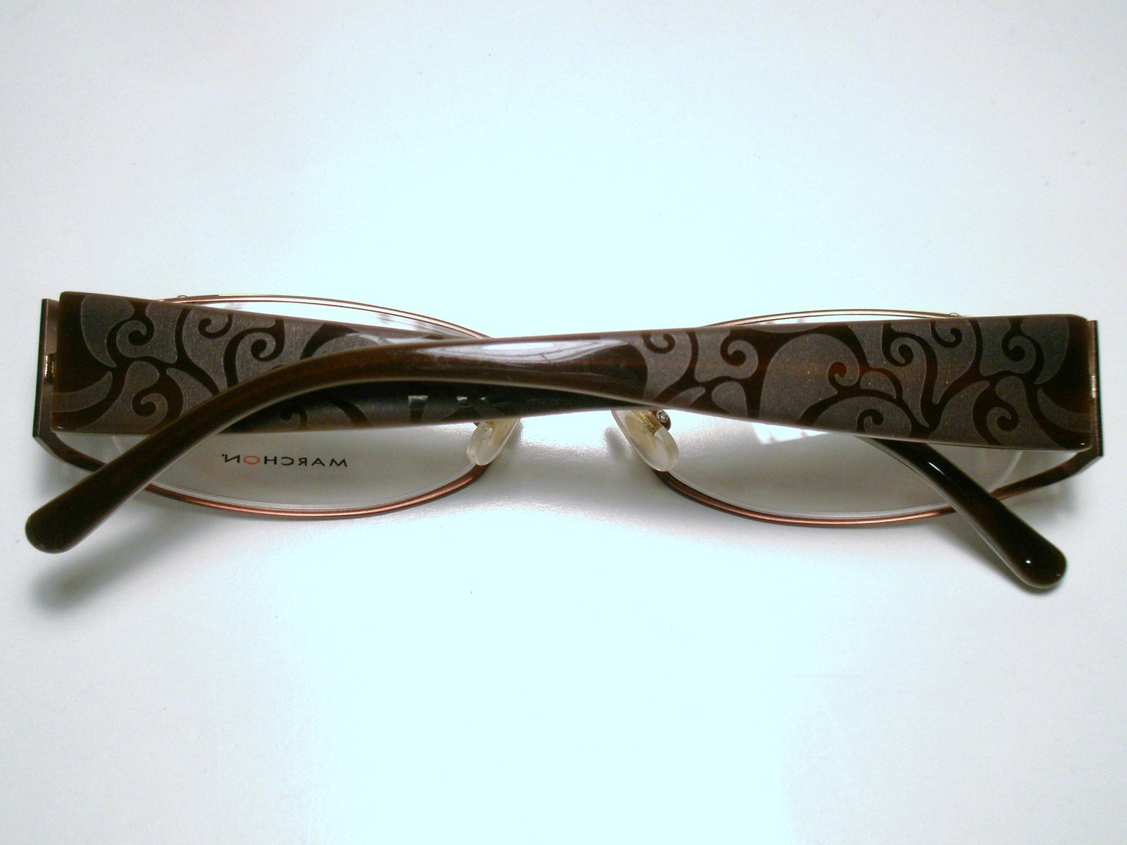 New Ladies MARCHON «M721» Cord Rimless Eyeglasses Frame Brown 53-18 M-L List$160