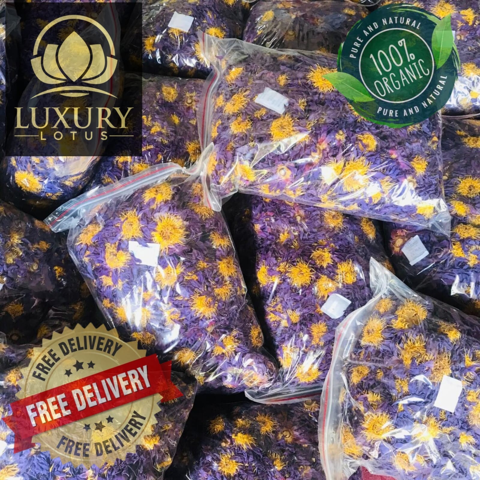 Blue Lotus |Nymphaea Caerulea| 100% Organic Herbal Hand Picked Pure Flowers Tea!