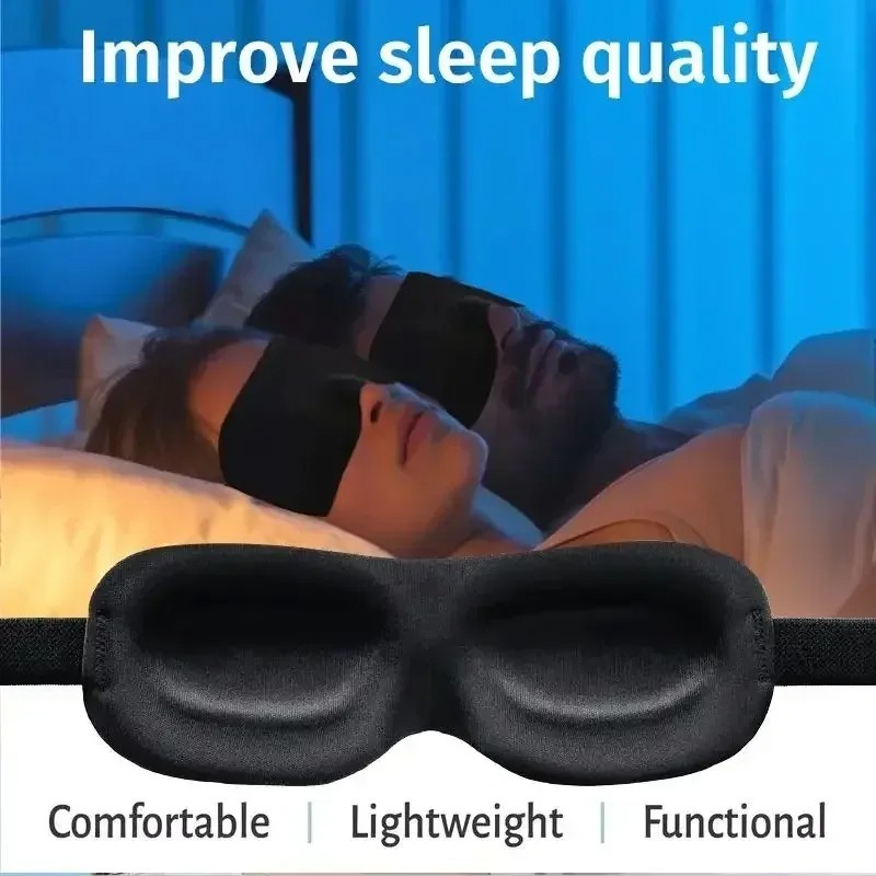 Sleep Mask Light Blocking Eye Mask Travel Blindfold for Men Women USA NEW…