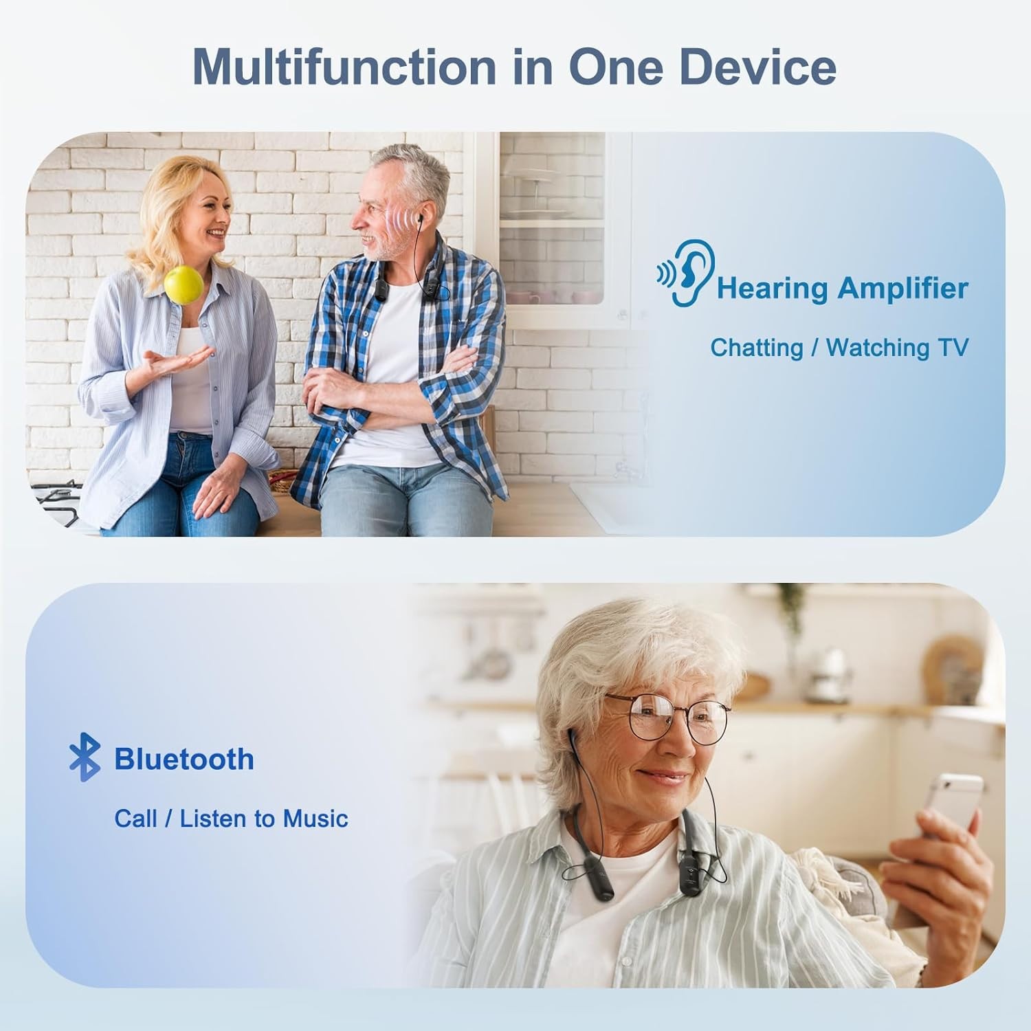 Digital Hearing Amplifier for Seniors TV Watching Free Ship