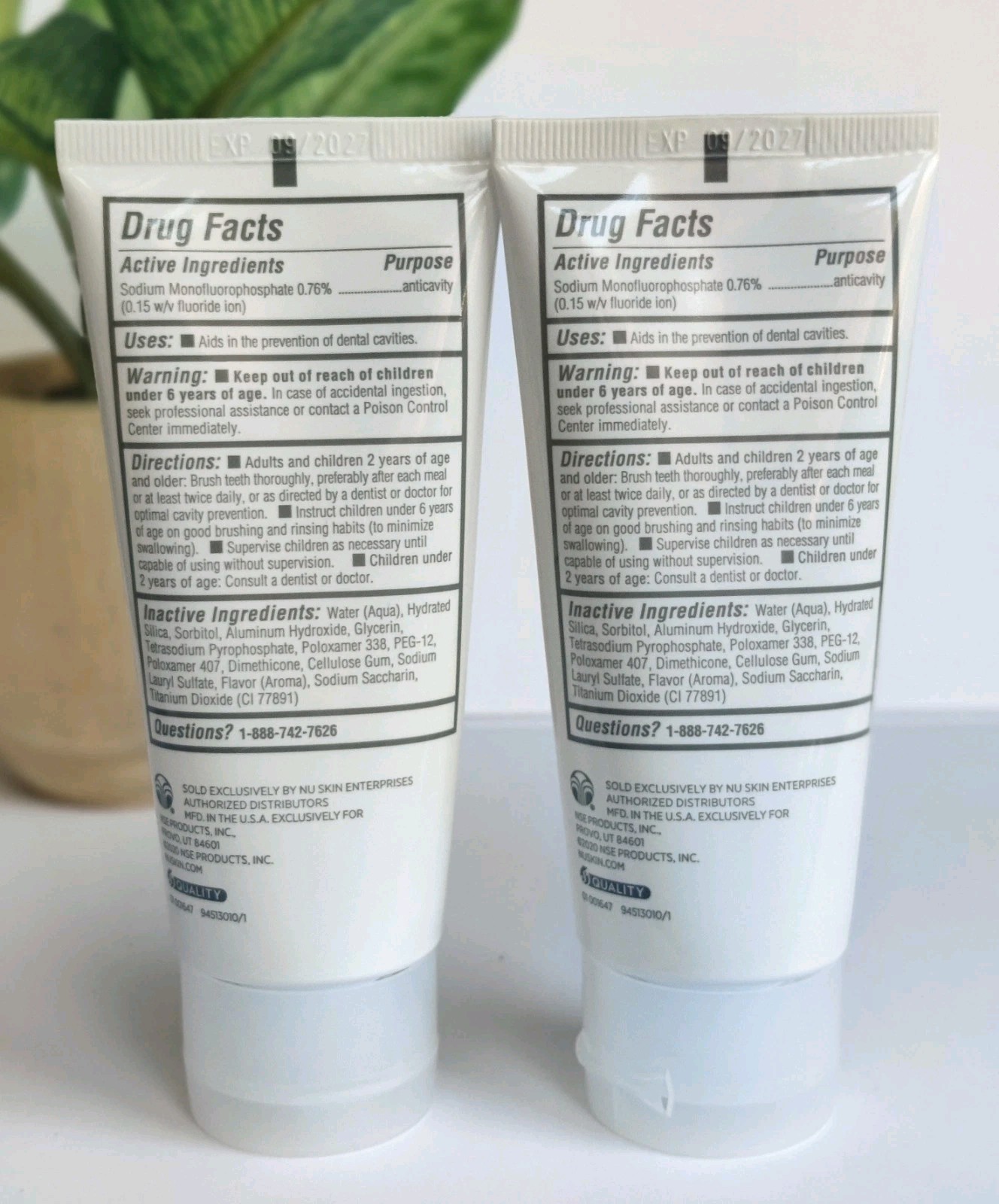 2 PACK Nuskin Nu Skin AP 24® Whitening Fluoride Toothpaste New Sealed Exp 9/27