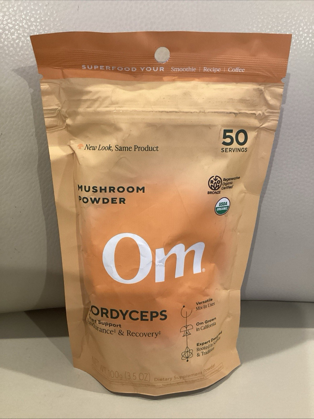 Om Mushroom Superfood Master Blend Powder 3.5 oz 50 Servings
