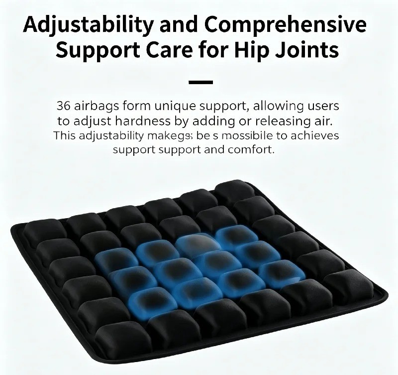 3D Inflatable Seat Cushion for Travel Airplane Office Chair Adjustable