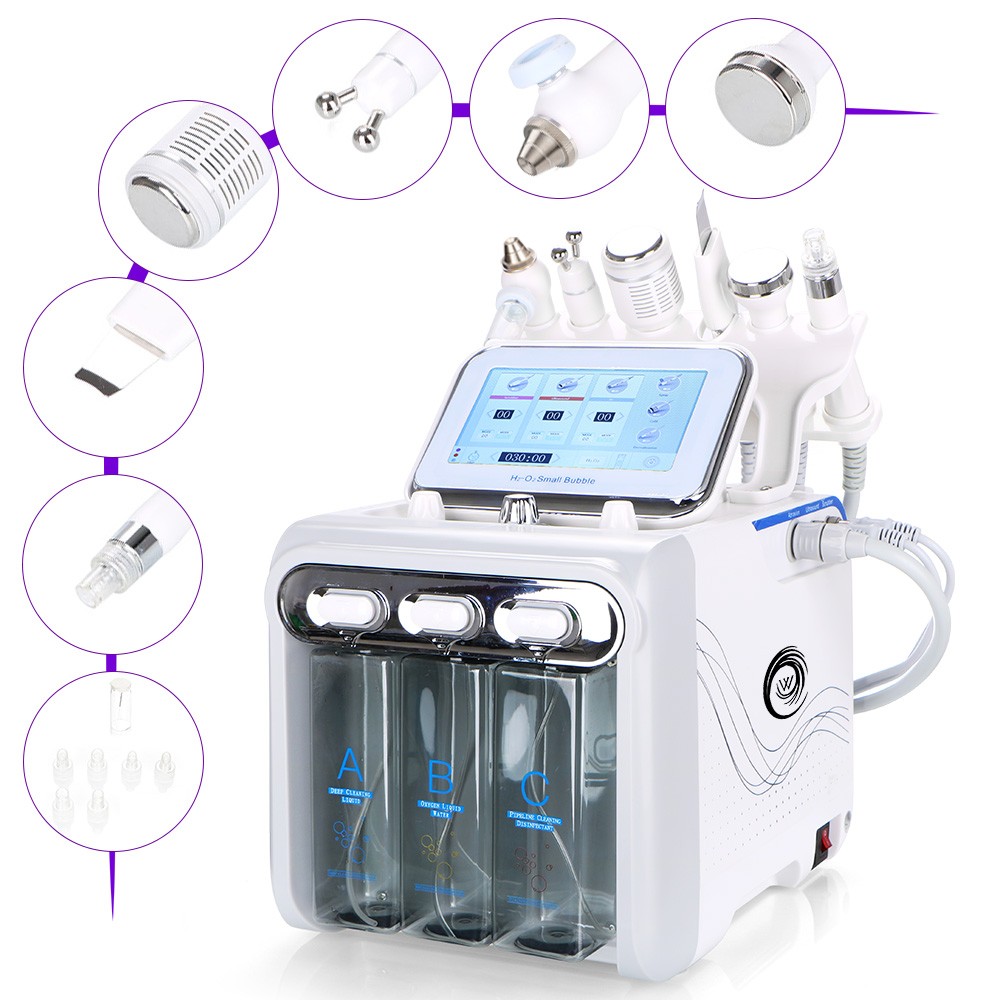 6/7 in 1 Hydrogen Water Facial Cleaner Aqua Peel Dermabrasion Beauty Machine