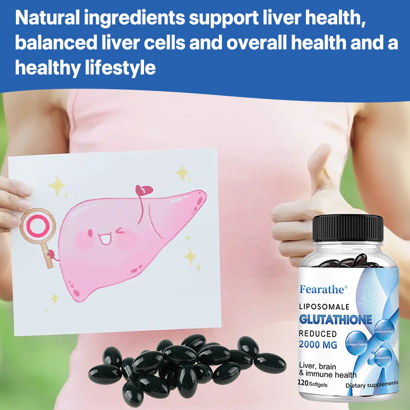 Liposome Glutathione Capsules -Supports liver, brain, and immune system health