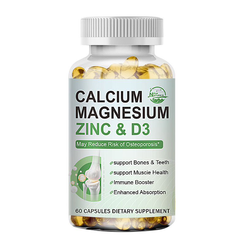 Calcium Magnesium Zinc Vitamin D3 Capsules Support Bone Health ,Immune ,Energy