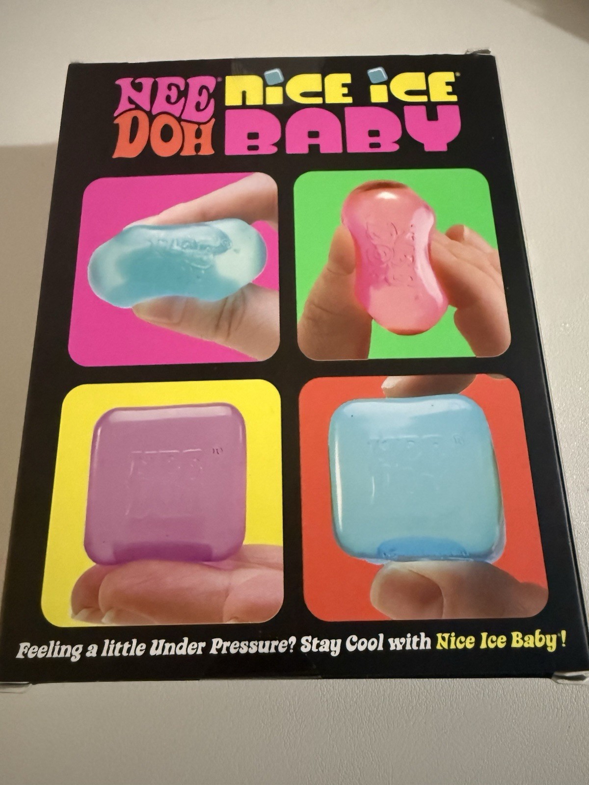 Schylling Nee Doh Nice Ice Baby Super Solid Squish Squeeze Ball 4-Pack