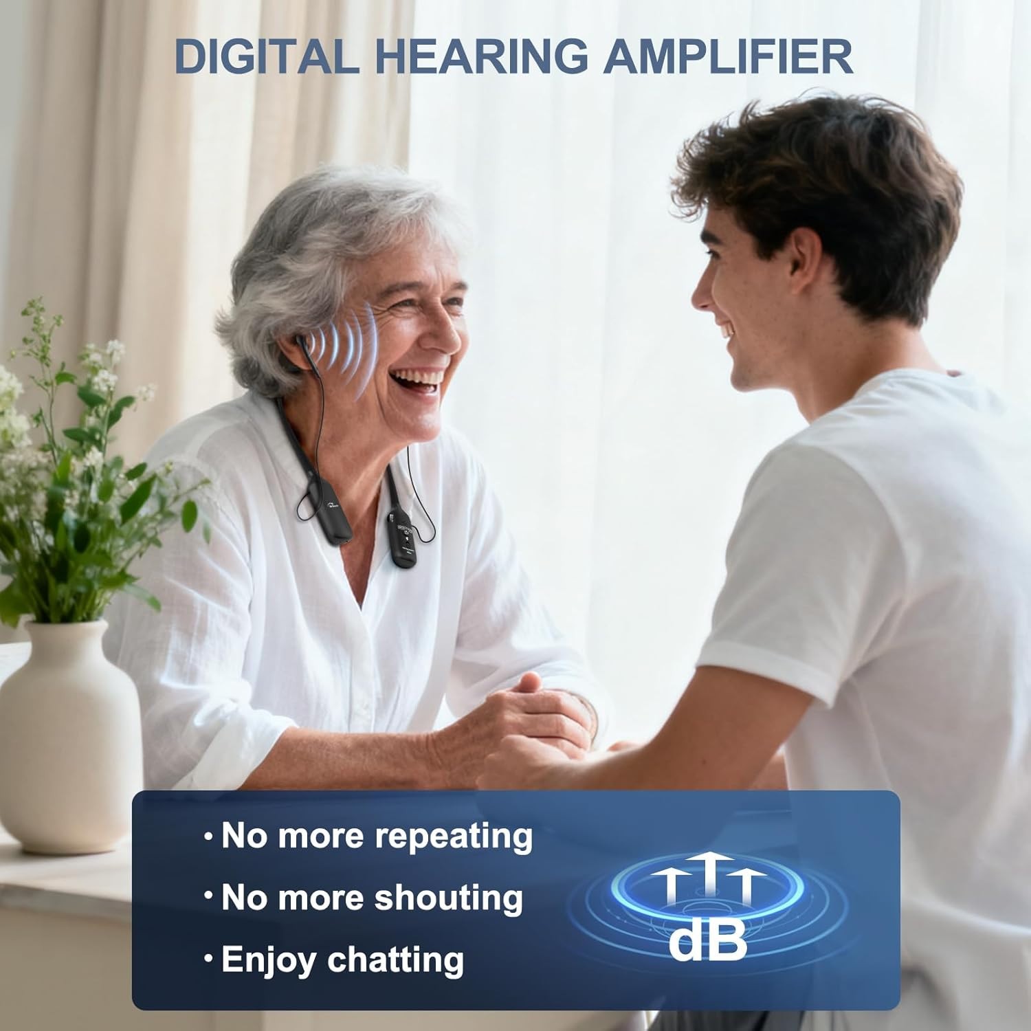 Digital Hearing Amplifier for Seniors TV Watching Free Ship