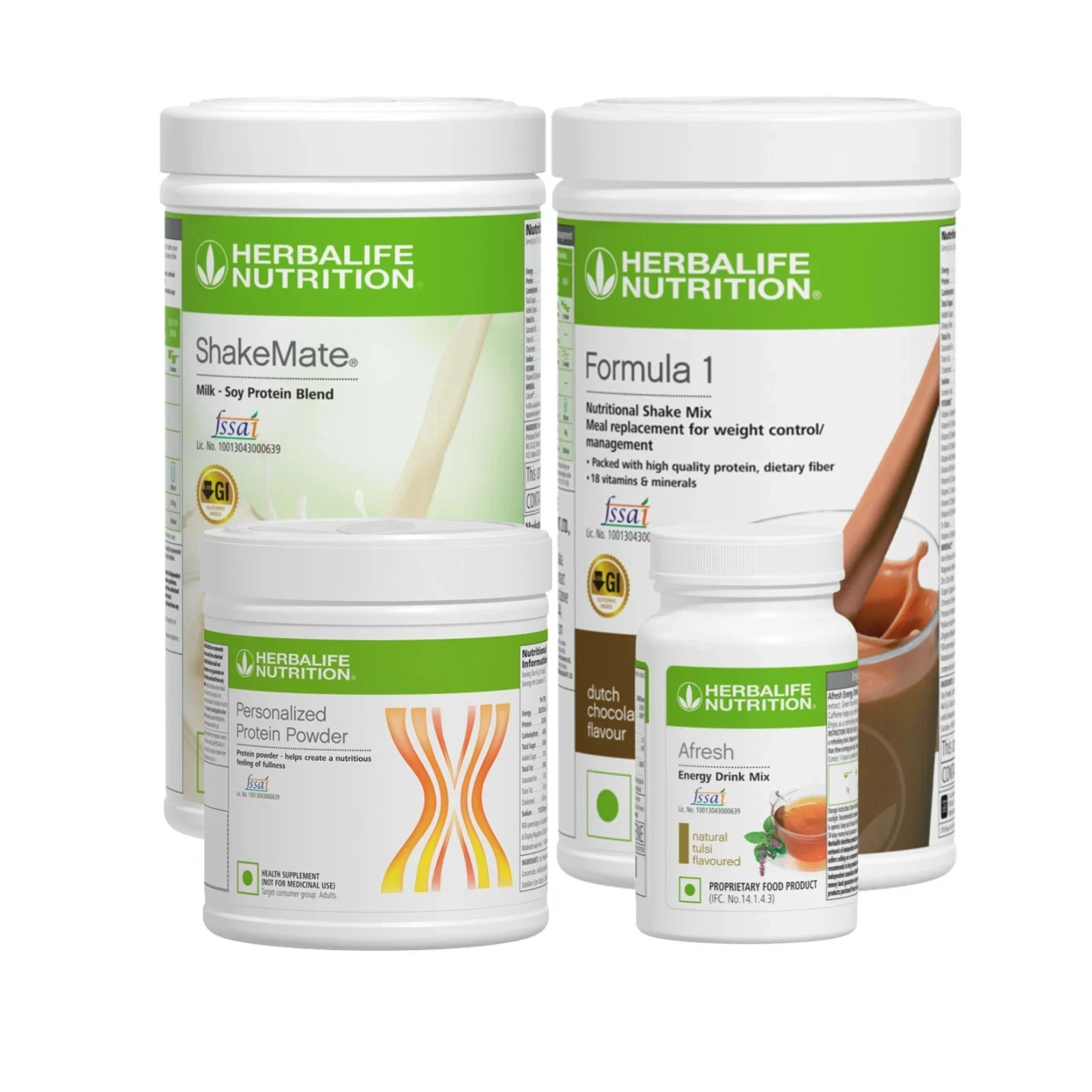 HERBALIFE COMBO SET (SHAKEMATE, CHOCOLATE, PROTEIN 200GM, AFRESH) BEST PRICE