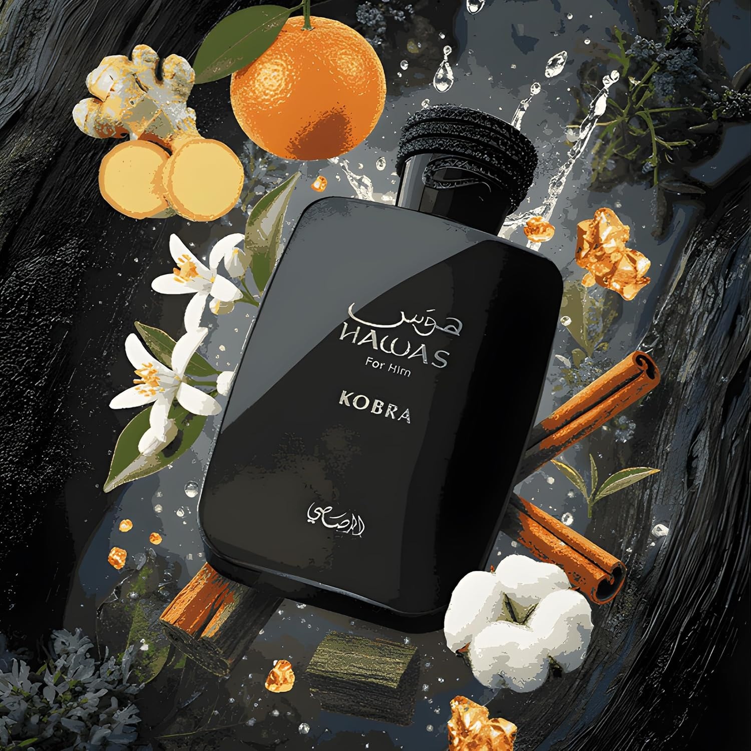 RASASI Hawas Kobra – Musk, Woodsy Notes and Amber – EDP 3.4oz