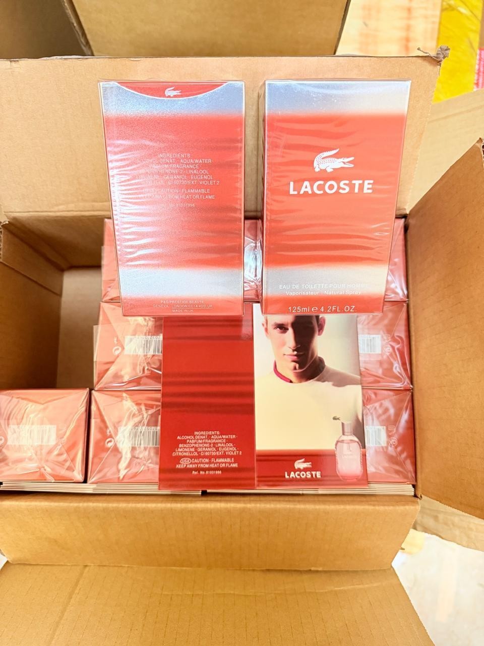 Lacoste Red Eau De Toilette Spray For Men 4.2 fl oz- Free Shipping