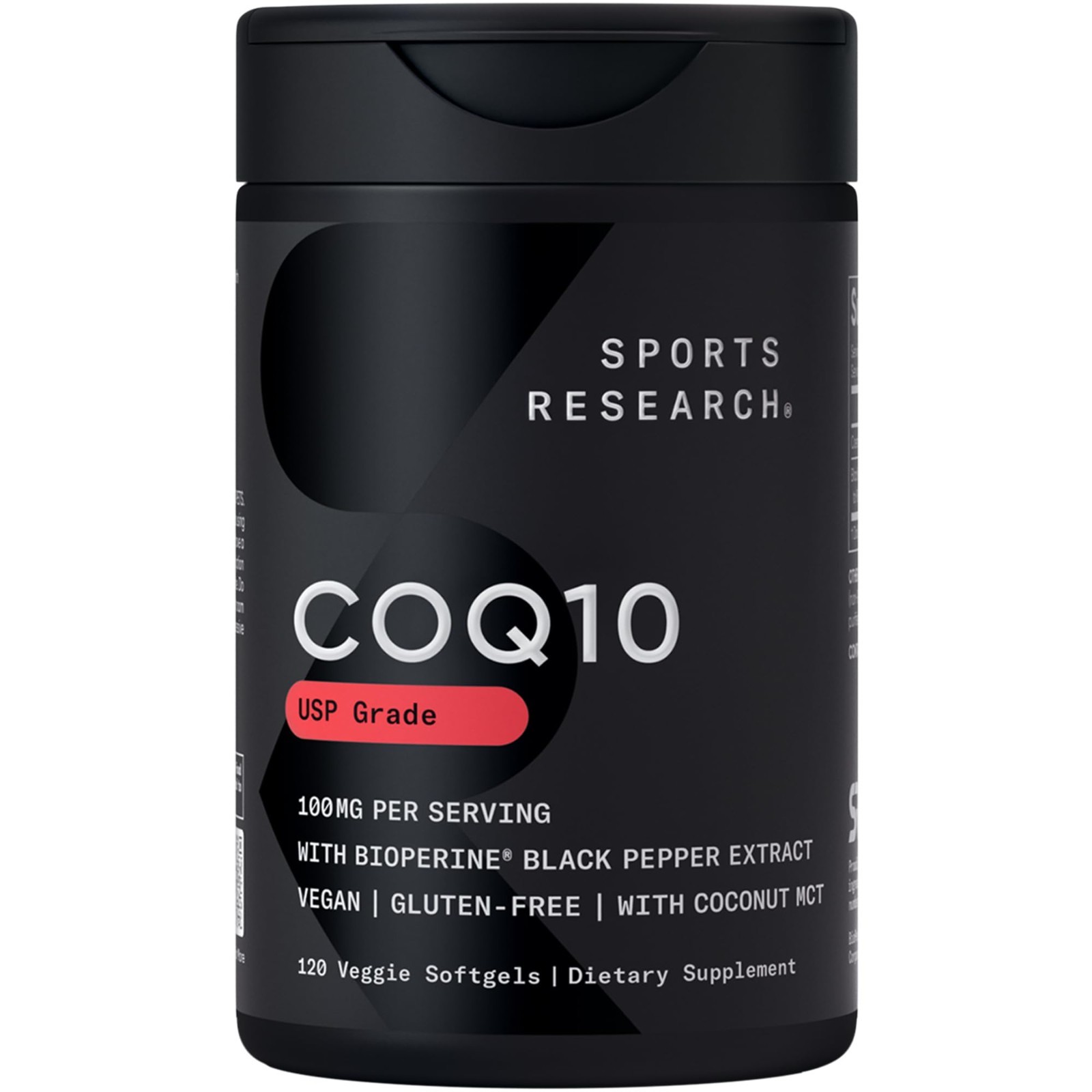 CoQ10 100mg with Coconut Oil & Bioperine for Enhanced Absorption | Vegan, Non-GM