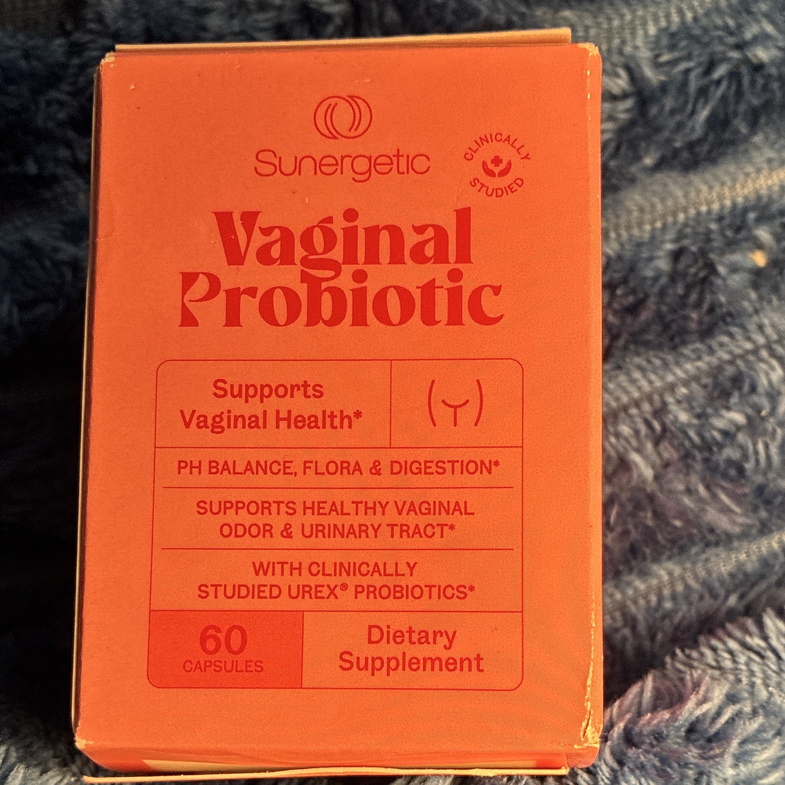 Sunergetic Vaginal Probiotic 2 Billion CFU 60 Capsules Exp 01/27