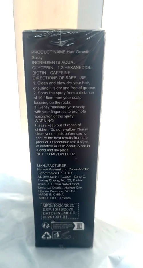 Halogrow Hair Growth Serum Spray For Women & Men Expires:10/2028