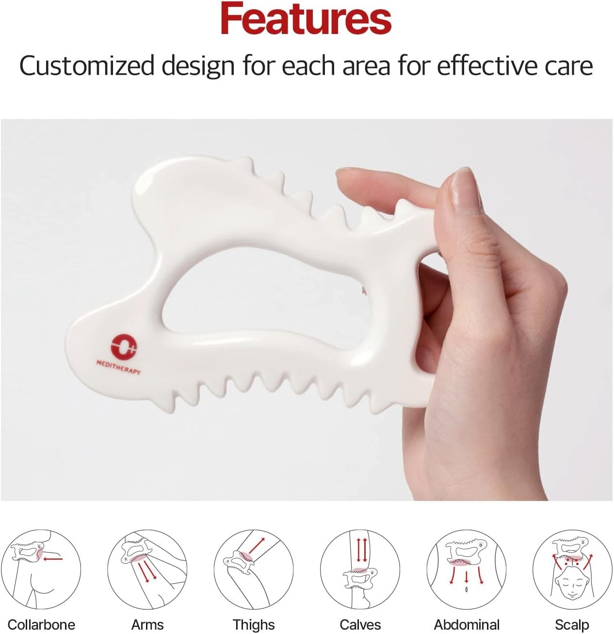 SOKSAL GUASHA,Ceramic Gua Sha,Body Massage Tool, Korean Body Guasha, Guasha