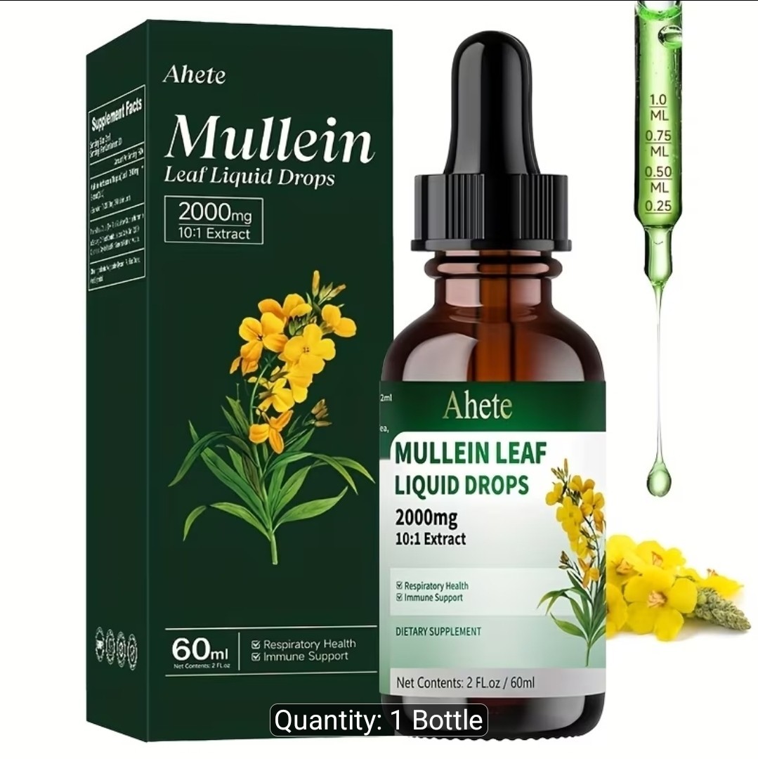 Mullein Drops for Lungs – Lung Health Supplement – Mullein Leaf Extract…