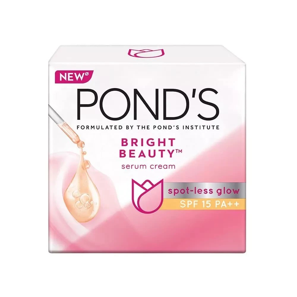New POND’S Serum Cream For Bright Beauty Non-Oily Glowing Skin Day Cream -50 G