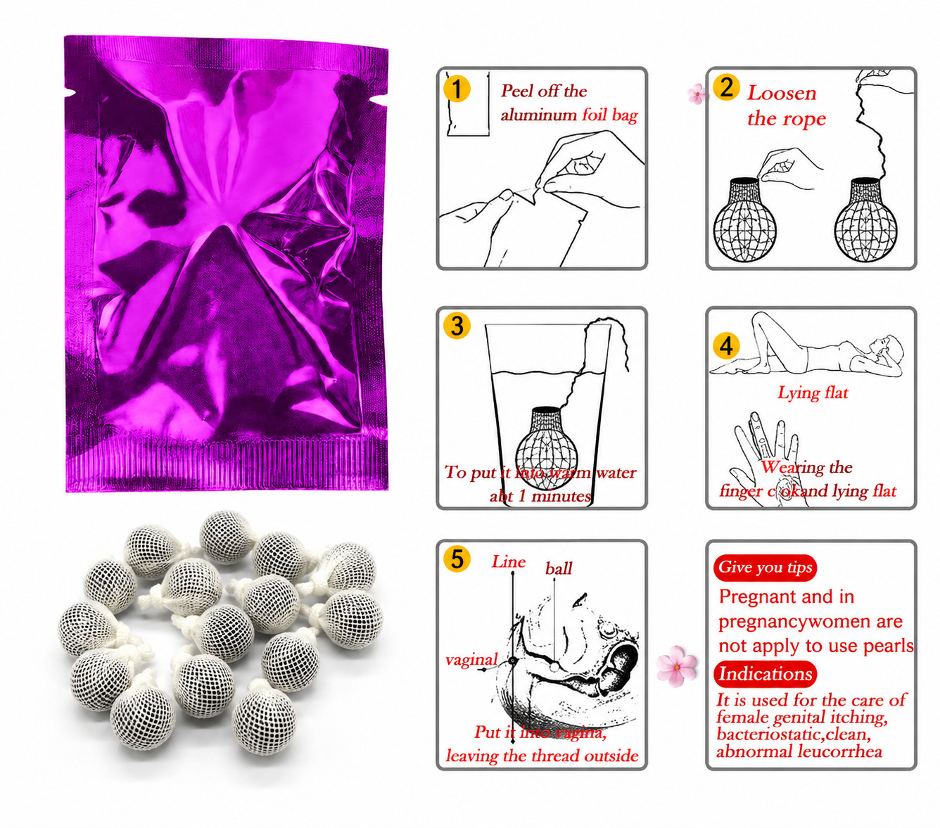 36 YONI PEARLS – 3 DAY RESET – DELUXE FEMININE PERSONAL CARE – USA SELLER