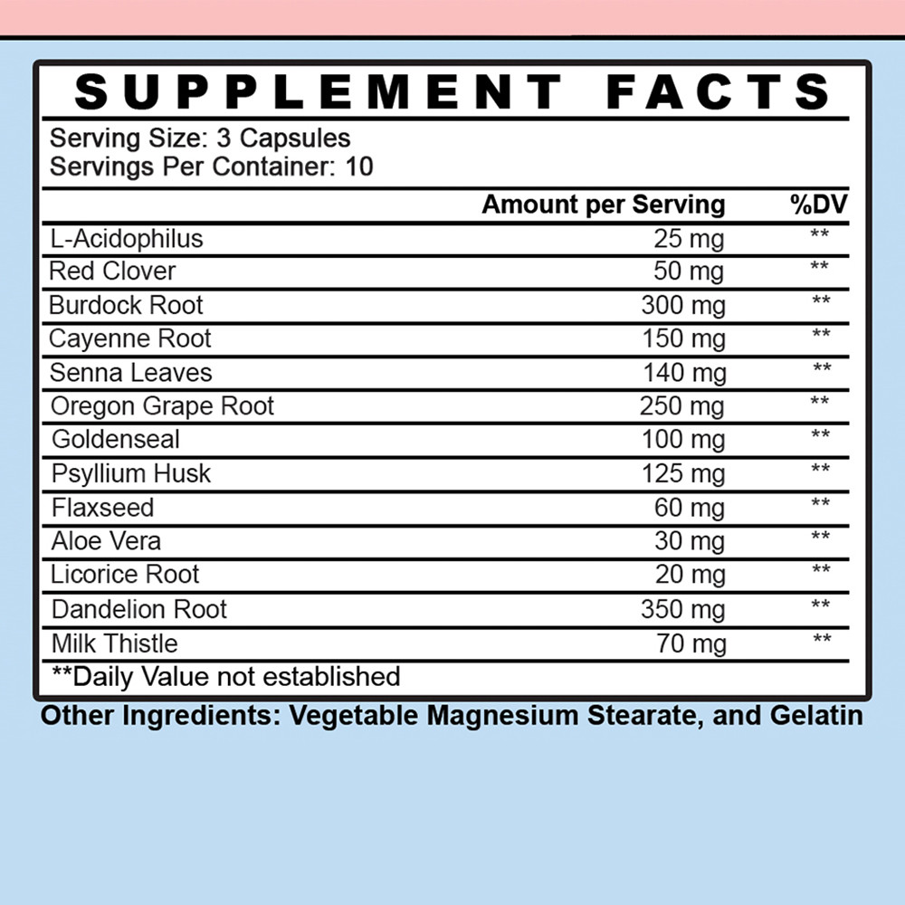 Angry Supplements Weight Loss Detox 10 Day Happy Colon Cleanse w/ Probiotics 1pk