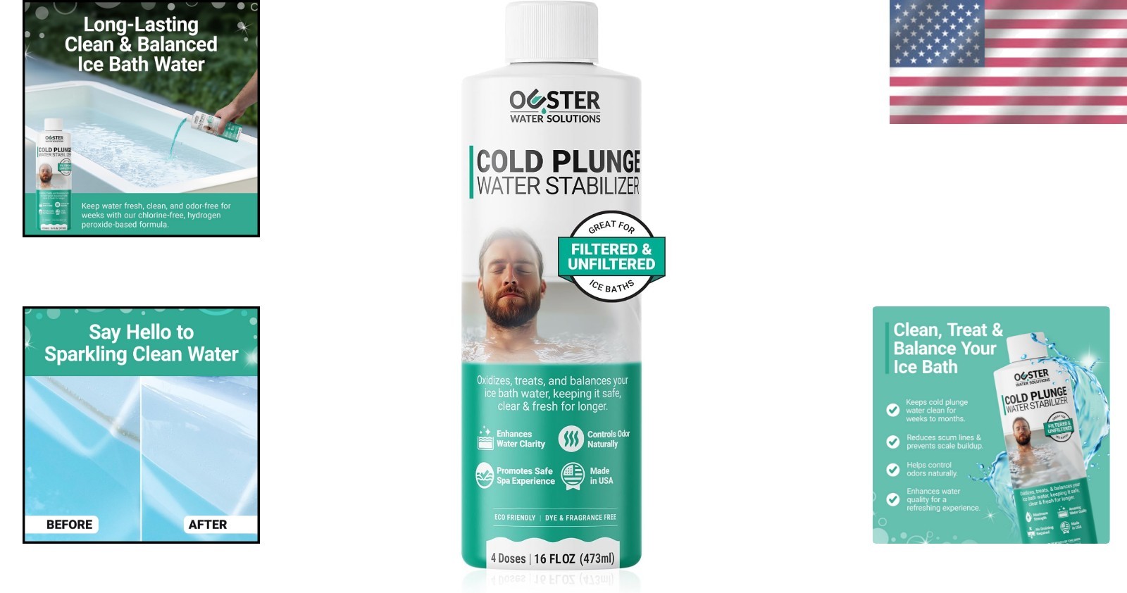 Effortless Cold Plunge Water Treatment – 16oz Stabilizer for Fresh Hydration