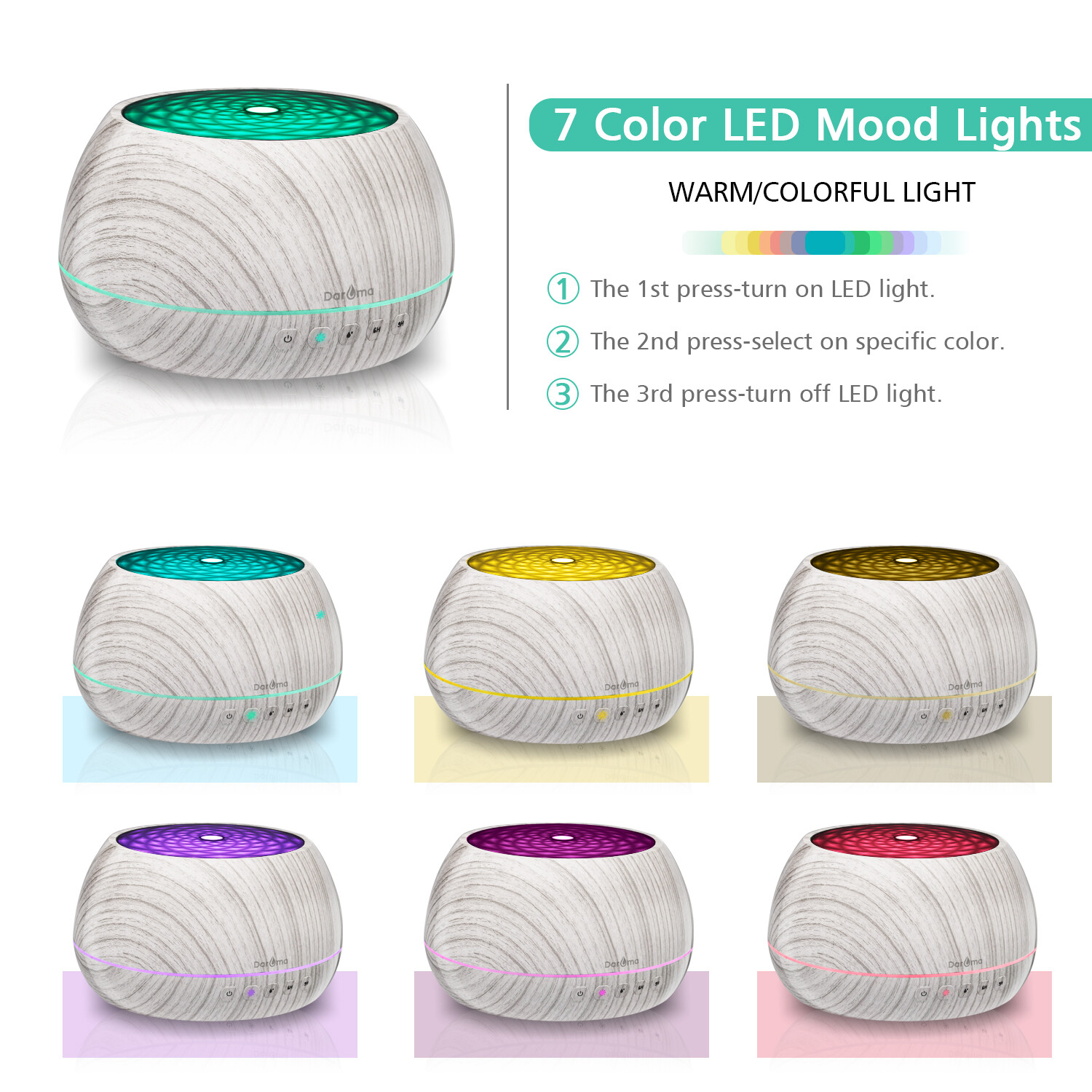 1000ml Essential Oil Diffuser, Daroma Aromatherapy Diffuser With Bluetooth Speak