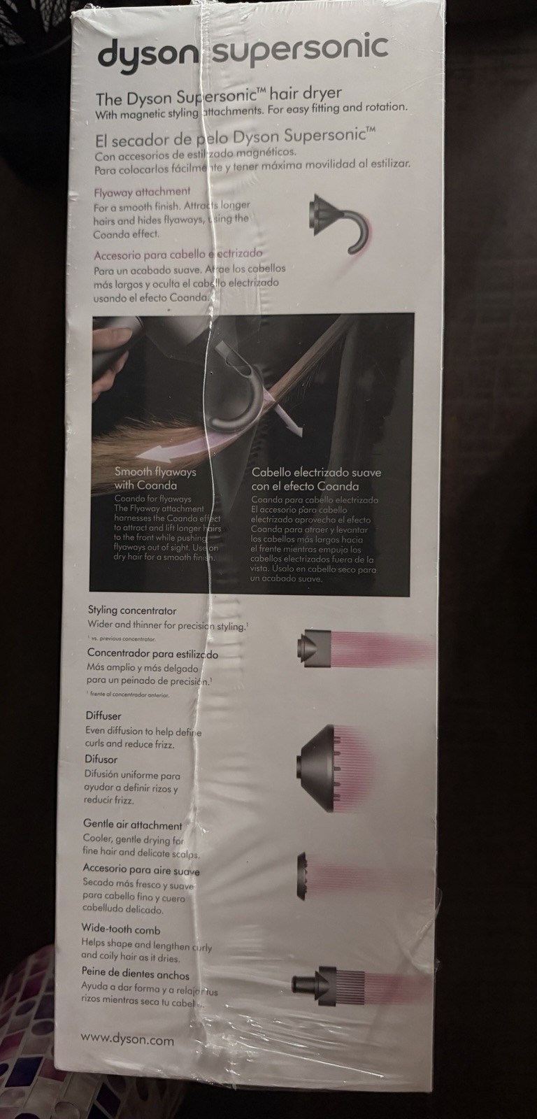 Dyson Supersonic Hair Dryer Nickel/Copper w/ Diffuser Attachments 1600W