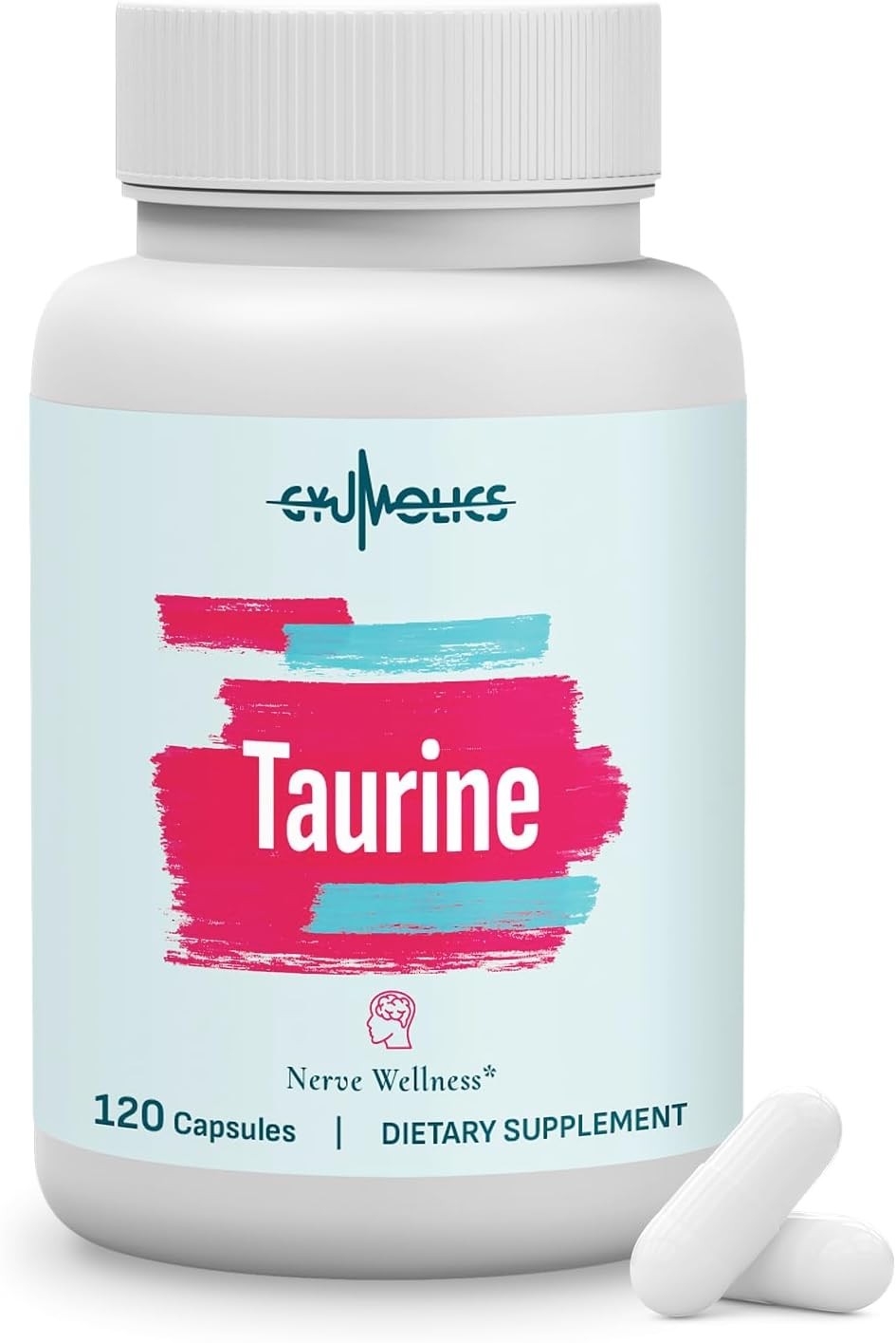 Gyumolics Taurine 2000mg, Amino Acid w/ L-Theanine, Inositol, B6 & B12, 120 Caps