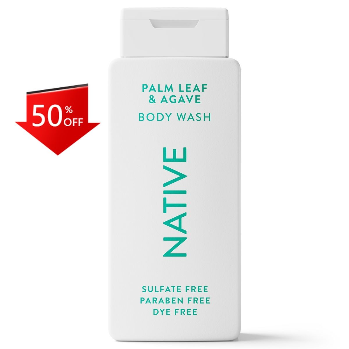 Native Body Wash for Men & Women – Sulfate Free – Palm Leaf & Agave – 18 fl oz