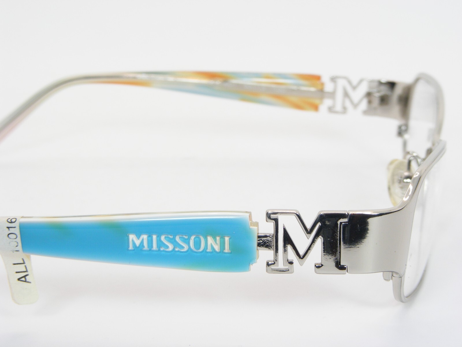 MISSONI MI01601 Silver /Blue Green UNIQUE EYEGLASSES GLASSES FRAME 53-13-130mm
