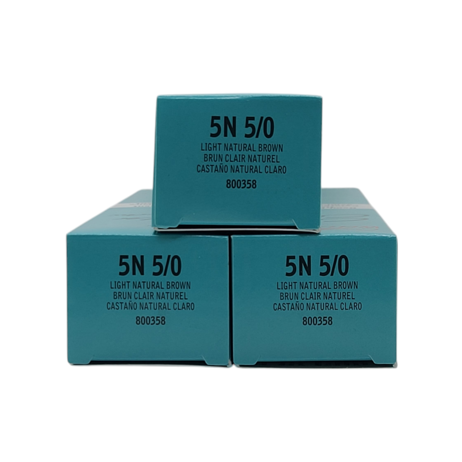 3 Pack Wella Color Charm Permanent Gel Hair Color 5N 5/0 Light Natural Brown 2oz