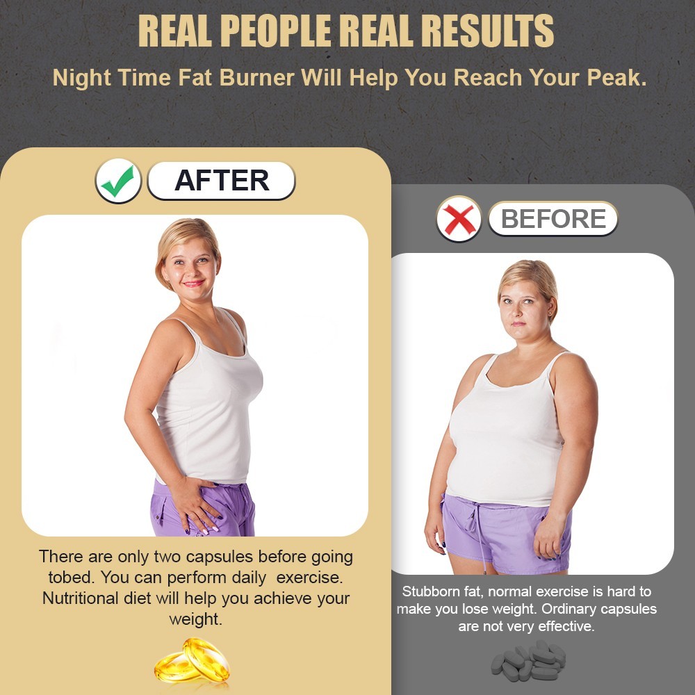 Night Time Fat Burner Supplement For Men Women Weight Loss Appetite Suppressant