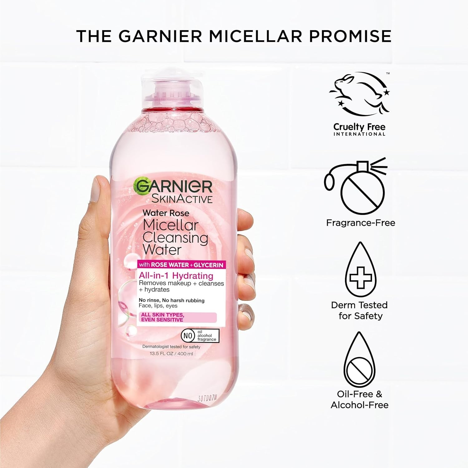 Garnier SkinActive Micellar Cleansing Water Rose Water Glycerin 23.7 Oz – 2 Pack
