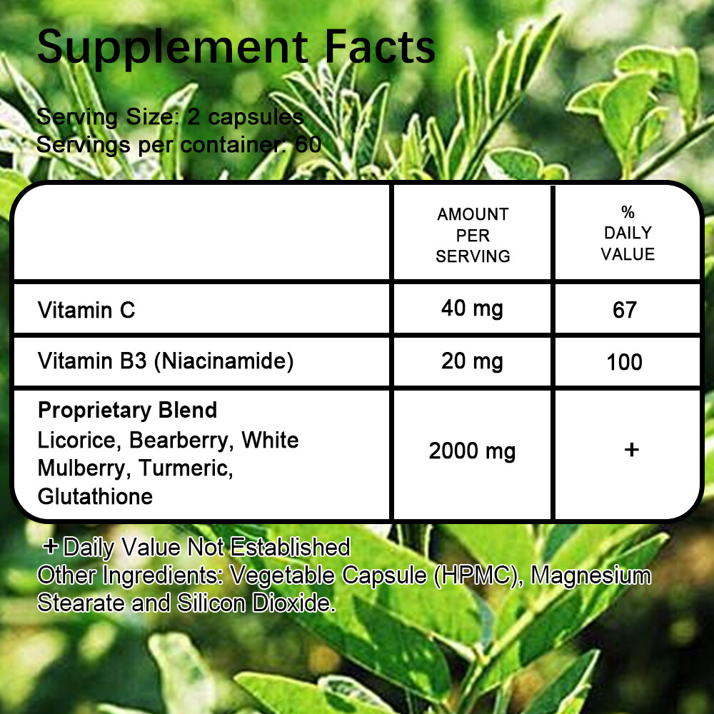 Skin Whitening Glutathione Dark Spots Care Skin Lightening Pills 2000MG 30-120ct