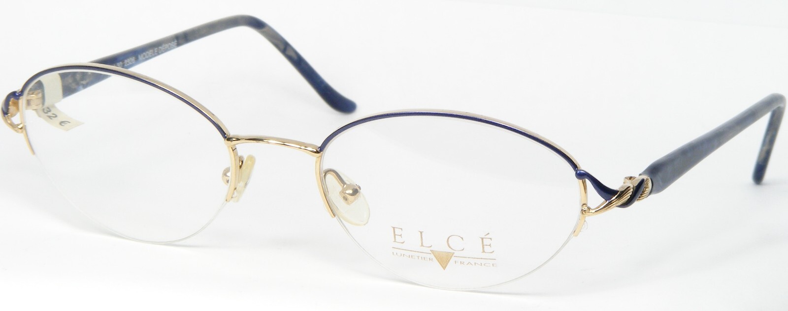 ELCE DIV.30 2326 BLUE /GOLD UNIQUE EYEGLASSES GLASSES FRAME 51-19-135mm FRANCE