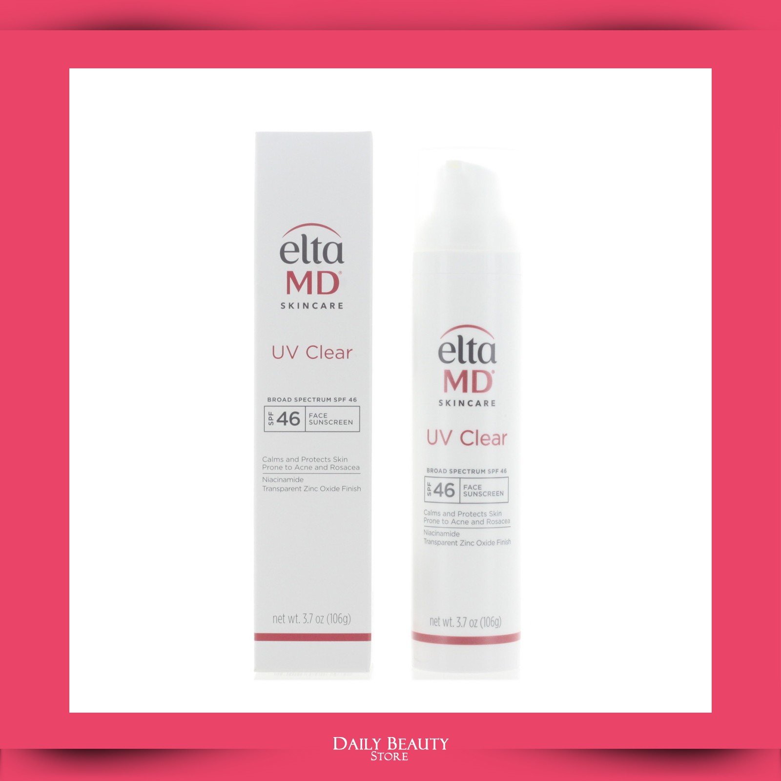 Elta MD UV CLEAR Broad Spectrum SPF 46 Facial Suncreen 106g 3.7oz BIG SIZE NEW F