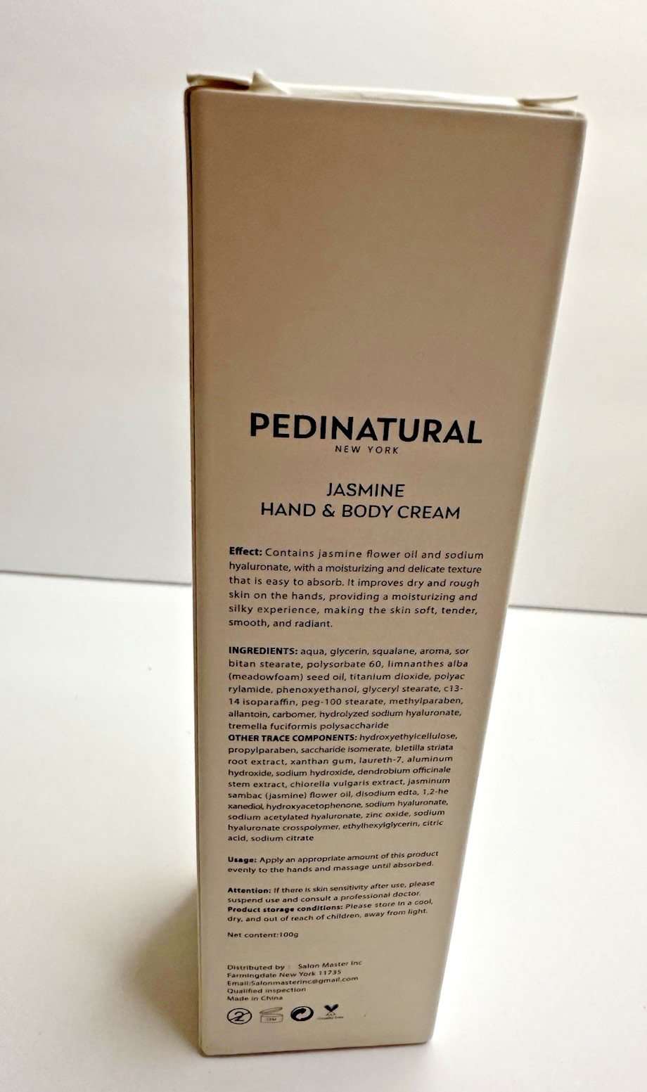 Pedinatural Jasmine Cream Moisturizing Hand and Body 3.39 fl oz