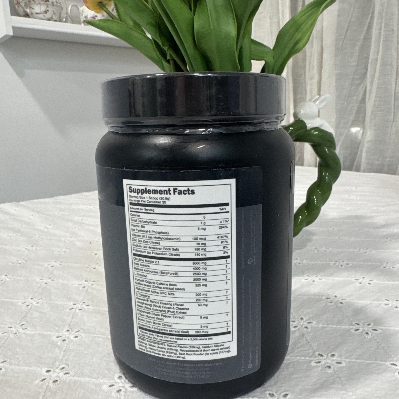 Transparent Labs Bulk Black Pre Workout – Sugar Free Preworkout – Black Cherry
