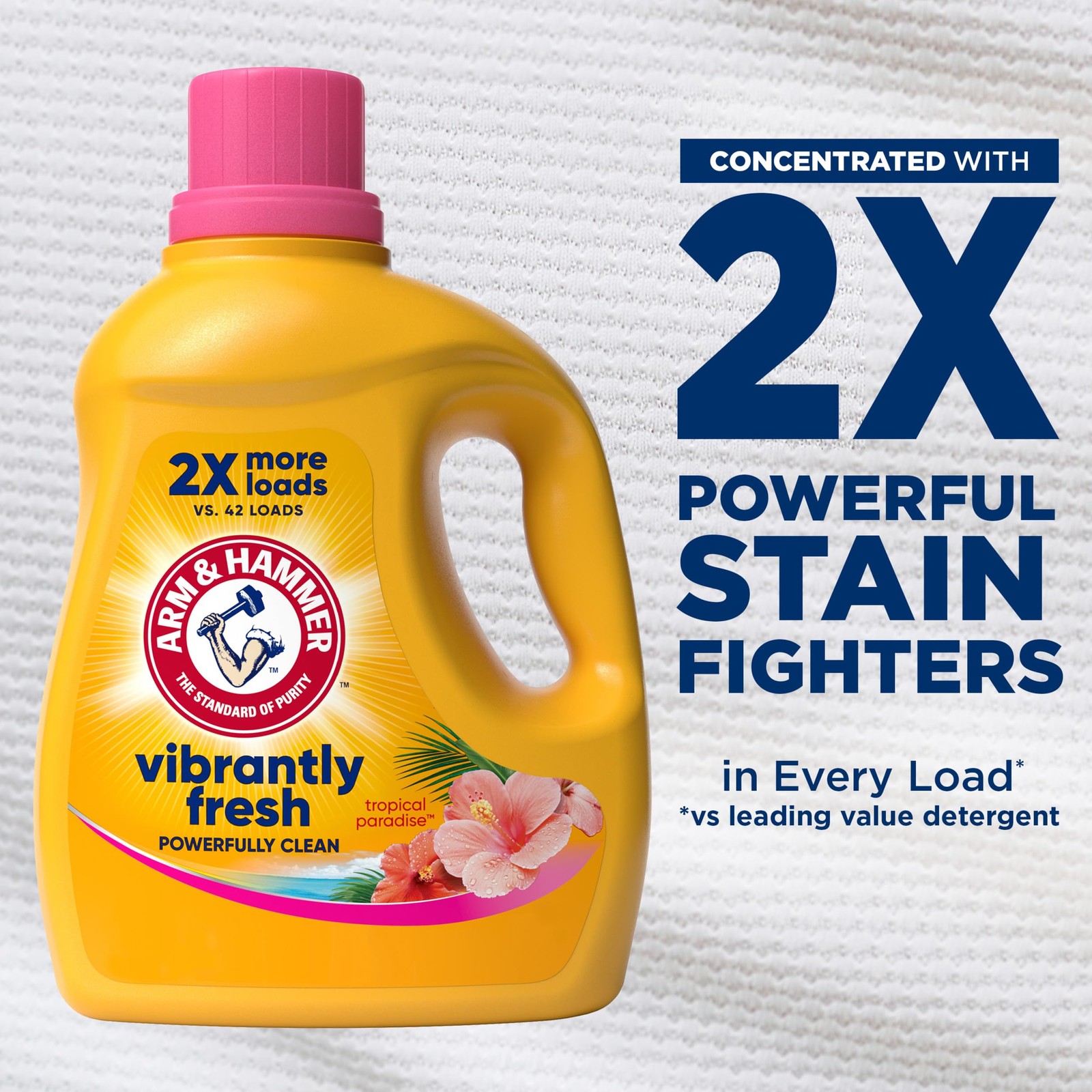 Liquid Laundry Detergent 102.5 Fl oz 89 Loads Tropical Paradise ARM HAMMER