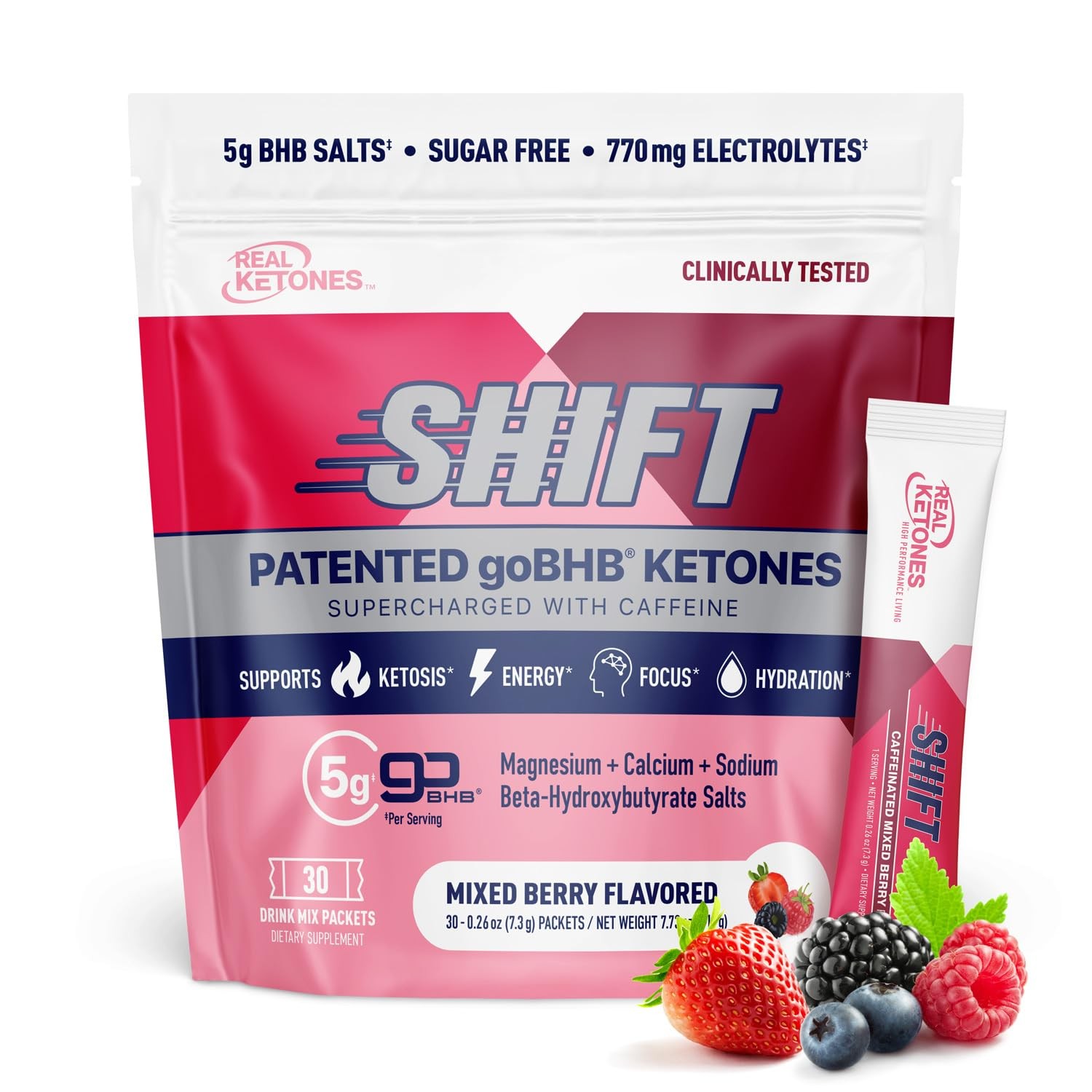 Real Ketones BHB Exogenous Ketones Drink Mix Packets Keto Electrolytes Powder…