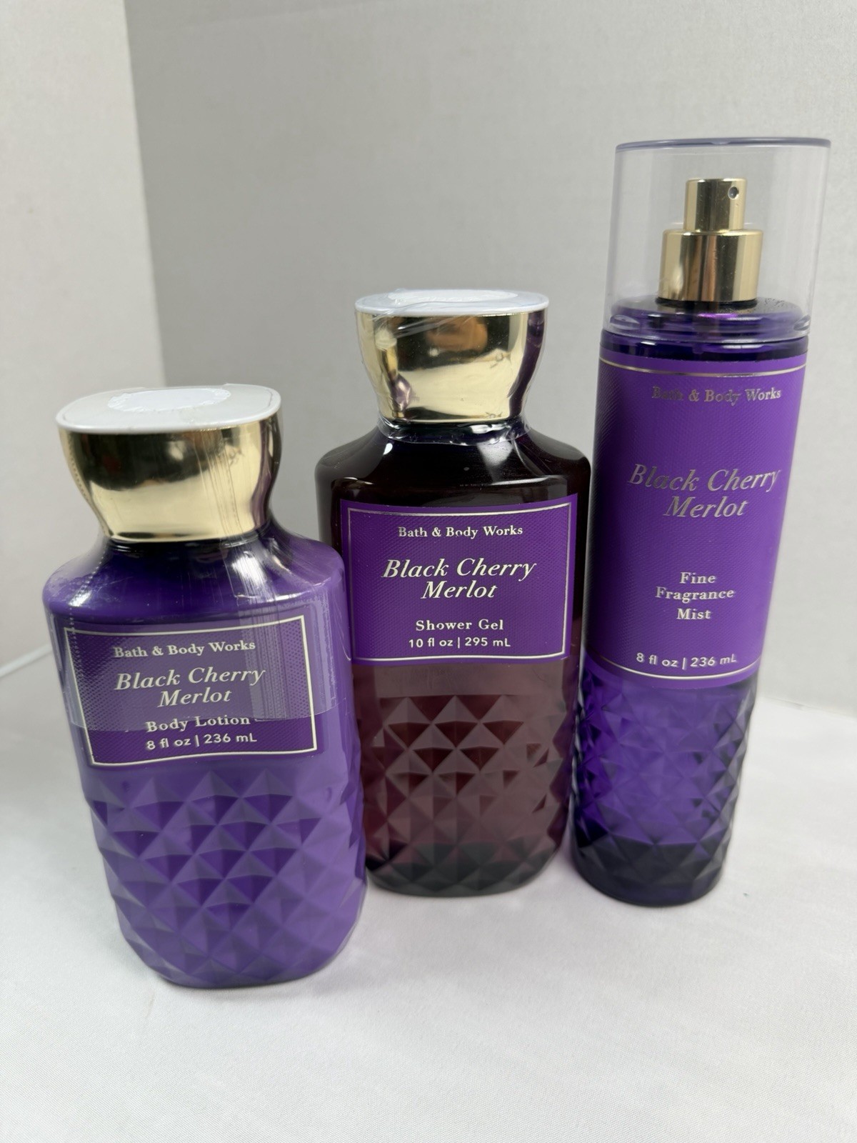 3 BATH & BODY WORKS BLACK CHERRY MERLOT Brand New Lotion/Gel/Mist Discontinued