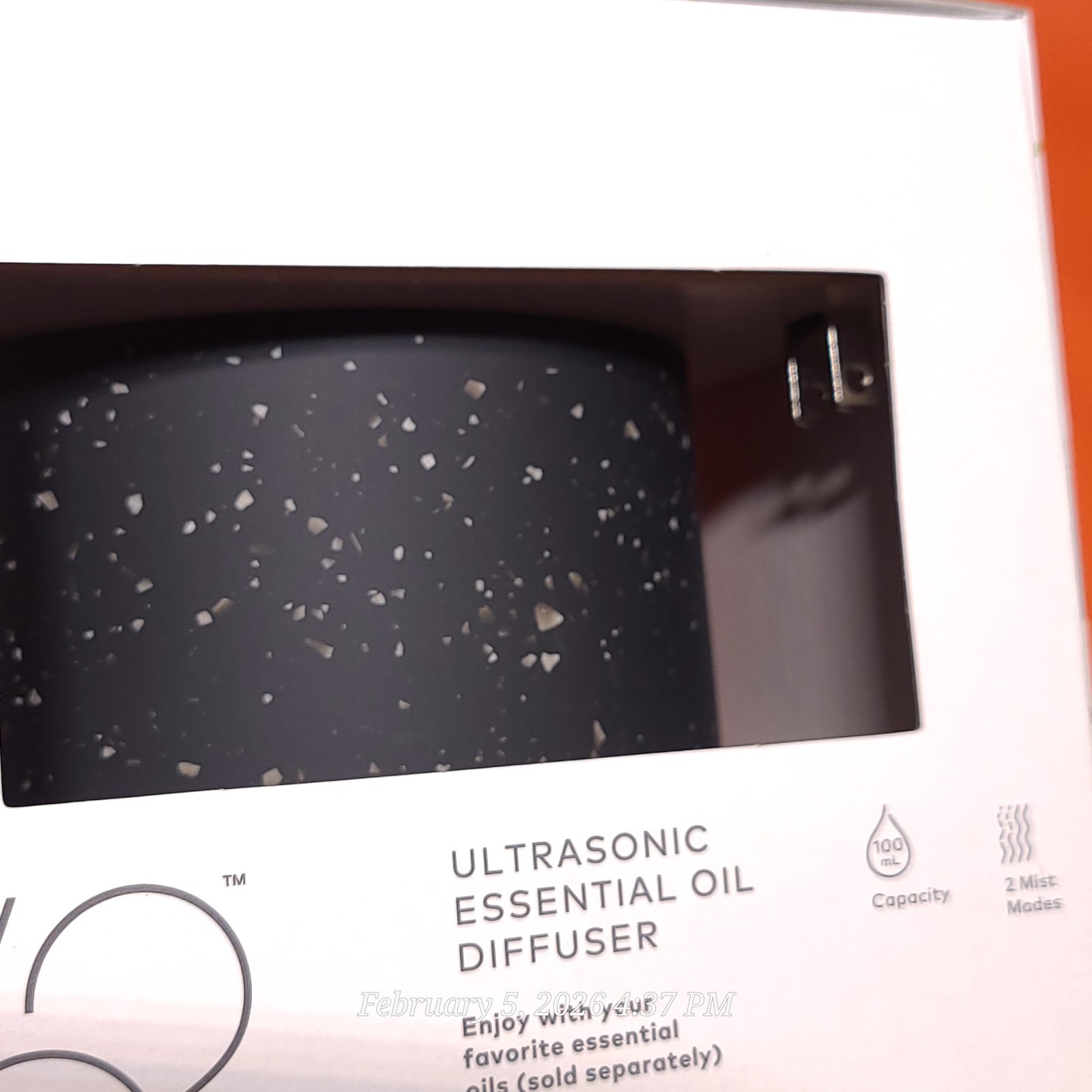 Project 62 Ultrasonic Essential Oil Diffuser 3.39oz Size 2 Modes Color Black