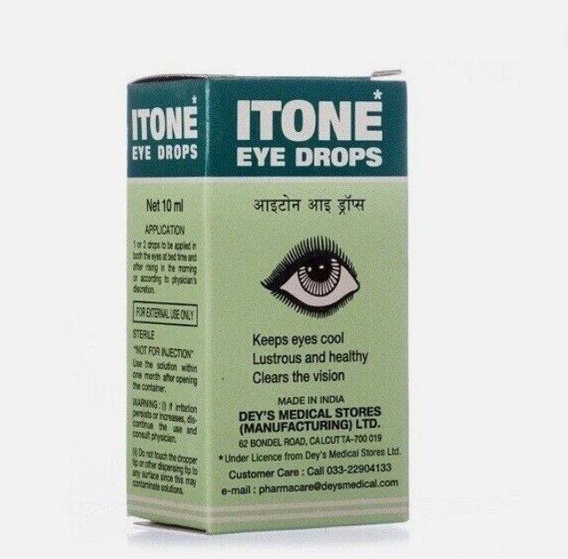 ITONE Eye Drops 10ml x8 Herbal Ayurvedic Cooling Eye Care Long Expiry