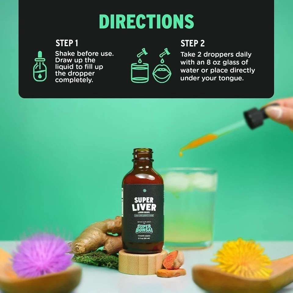 SuperBonsai Super Liver Support with Milk Thistle – Cleanse Detox & Repair Aid