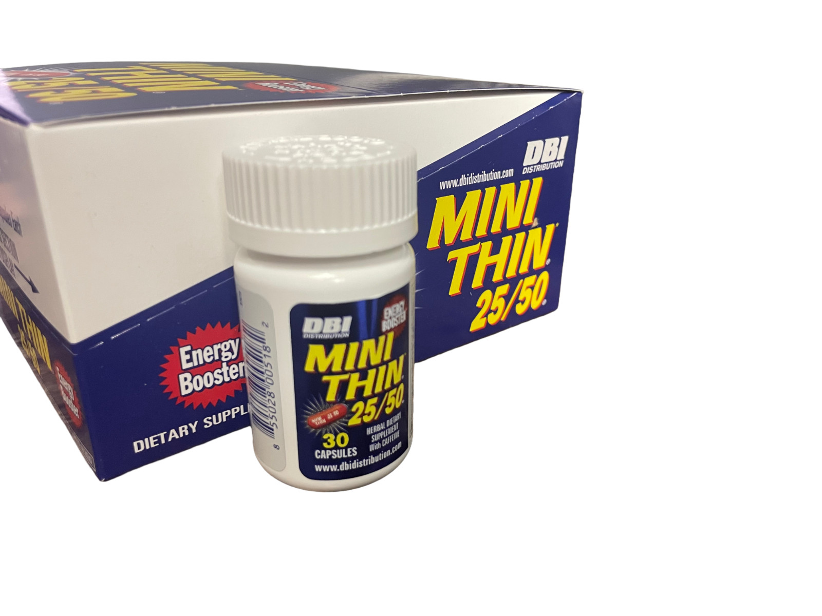 12-30ct BOTTLES MINI THIN 25/50 EF ENERGY BOOSTER ( 180 ) PILLS