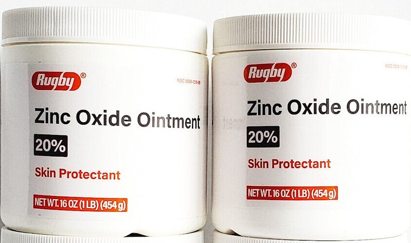 Rugby Zinc Oxide Ointment – 1lb Jar – Exp Date 10-2025 -2 Pack