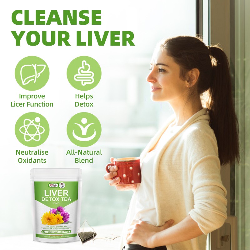 42 Liver Detox Tea Bags | Natural Cleanse, Support Weight Loss, Herbal Slim Tea
