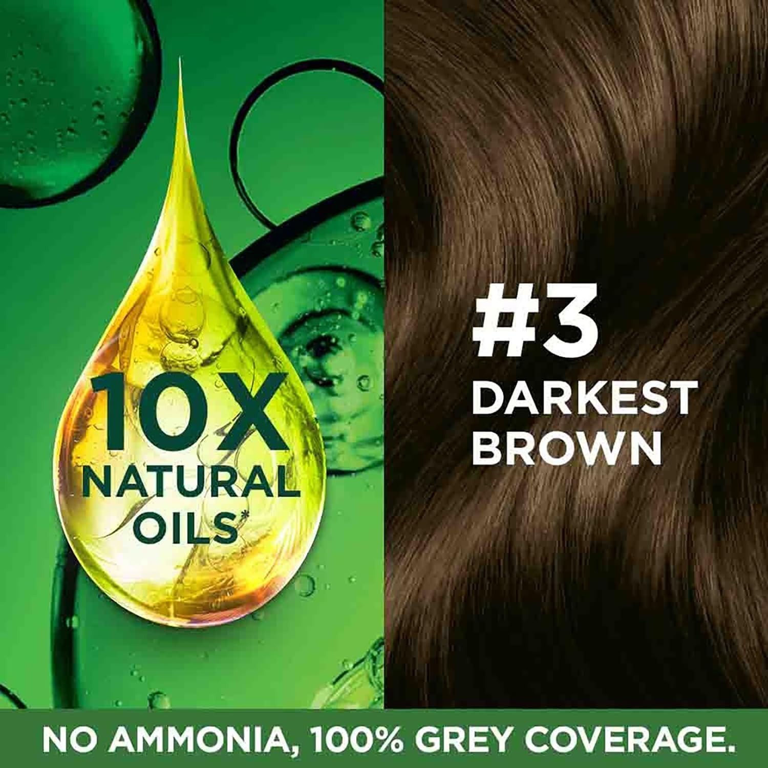 Garnier Color Naturals Crème hair color Shade 3 Darkest Brown 70ml + 60g