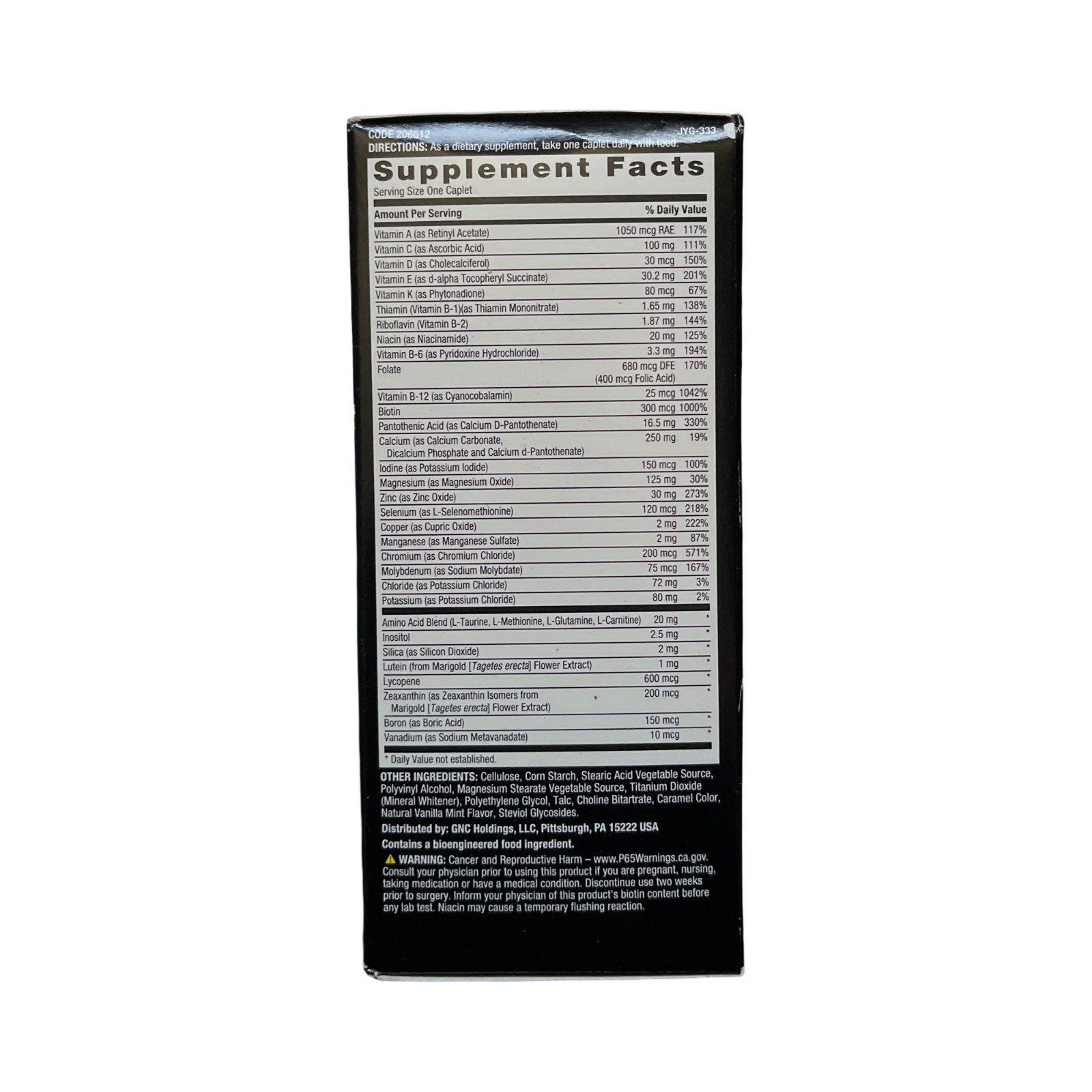GNC Mega Men Essentials Daily Multi Vitamin 60 Caplets, Exp: 09/26