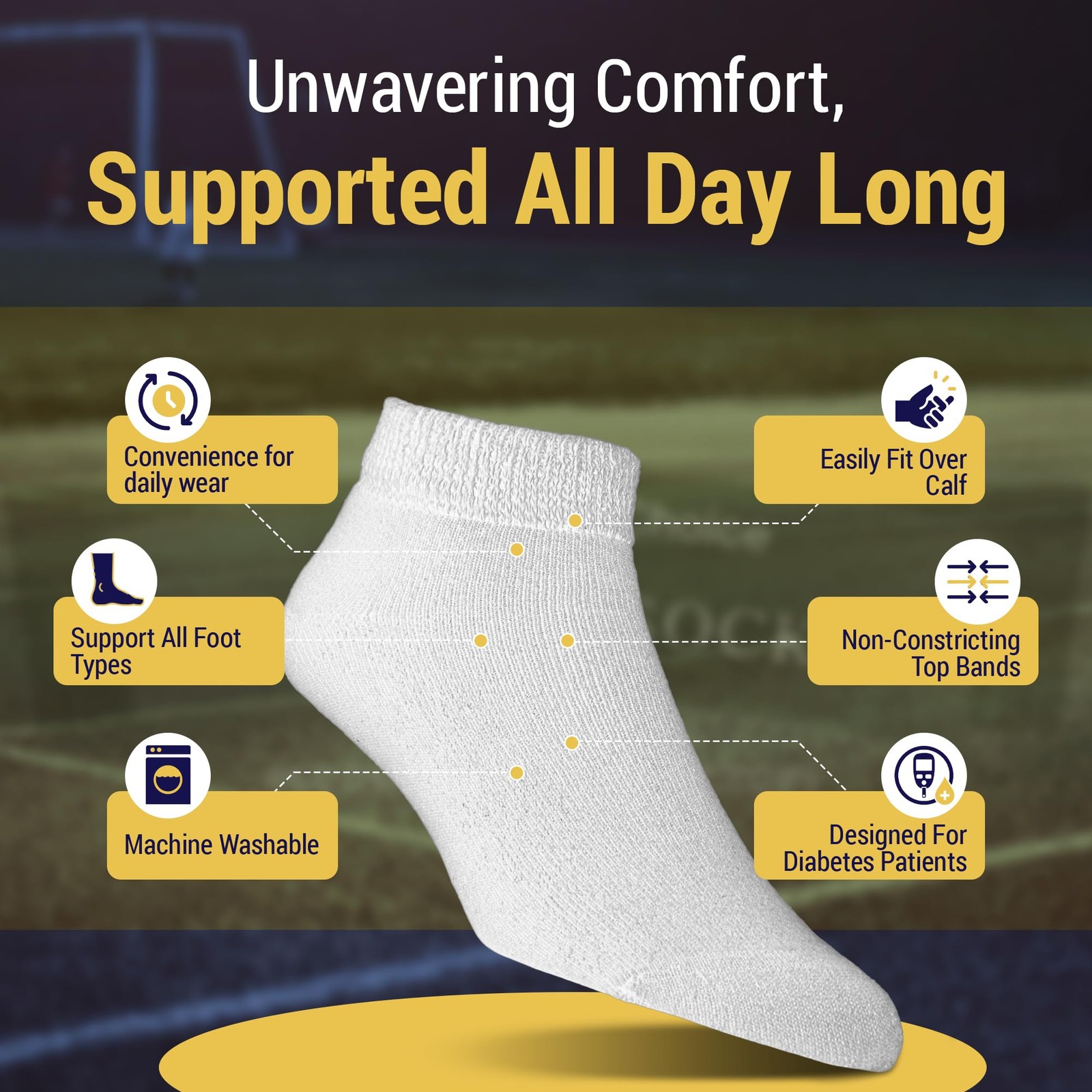 Physicianschoicediabeticsocks 12 Pair Diabetic Socksplus Size 13-15Low